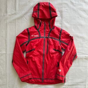 Columbia Titanium Windbreaker Seam Sealed Hood Red Womens XS Excellent Condition